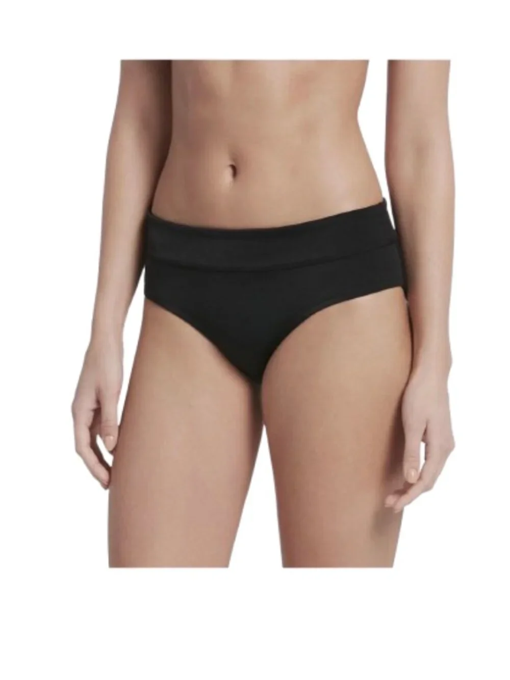 Women's L NWT Nike Essential Bikinki Swim Bottoms in black